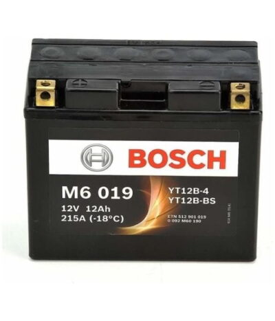 AKÜ: Bosch M6019 12V 12Ah AGM YT12B-BS Motosiklet Aküsü