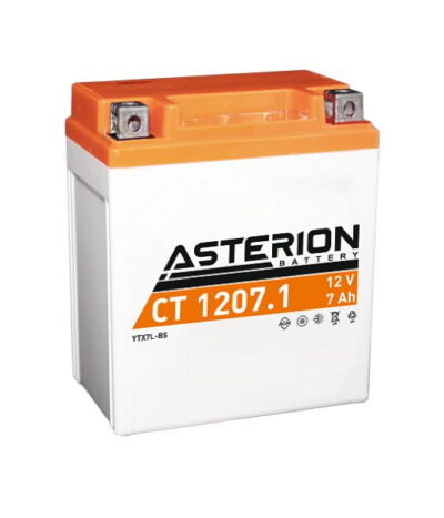 AKÜ: Asterion CT1207-1 12V 7Ah AGM Kapalı Bakımsız Motosiklet Aküsü