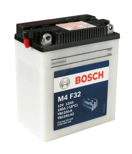 AKÜ: Bosch M4F32 12V 12Ah YB12AL-A2 Motosiklet Aküsü