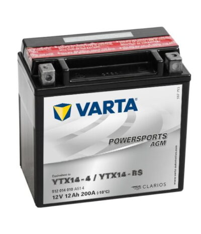 AKÜ: Varta 12V 12Ah PowerSport AGM YTX14-BS Motosiklet Aküsü
