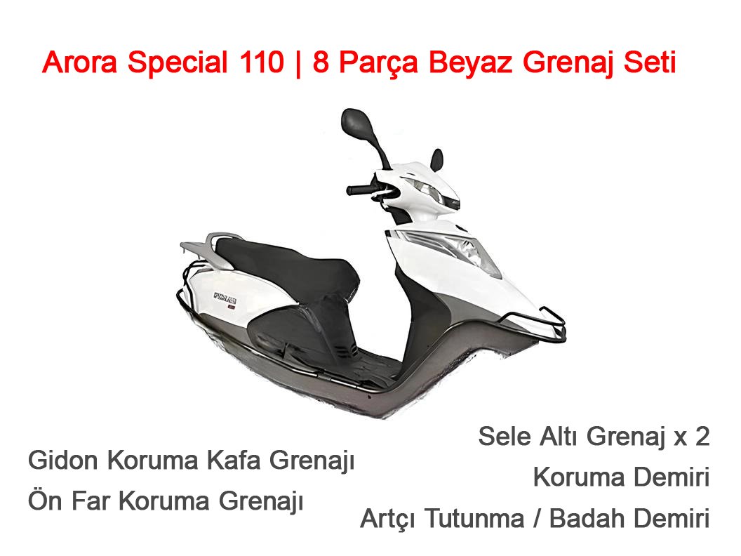 Arora Special Alfa 110 Beyaz Grenaj Seti Koruma Demirli